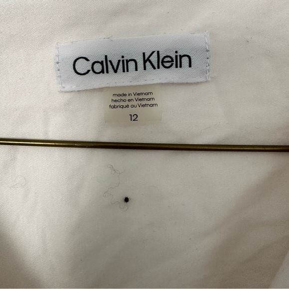Calvin Klein White Dress Drop Waist Sz 12 - Picture 7 of 11